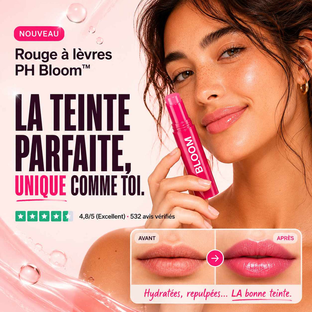 Bloom™ — Le Rouge à Lèvres pH qui Révèle TA Teinte