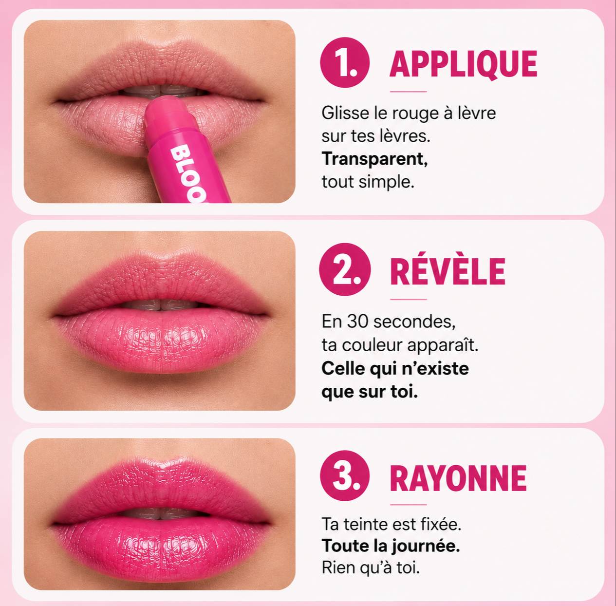 Bloom™ — Le Rouge à Lèvres pH qui Révèle TA Teinte